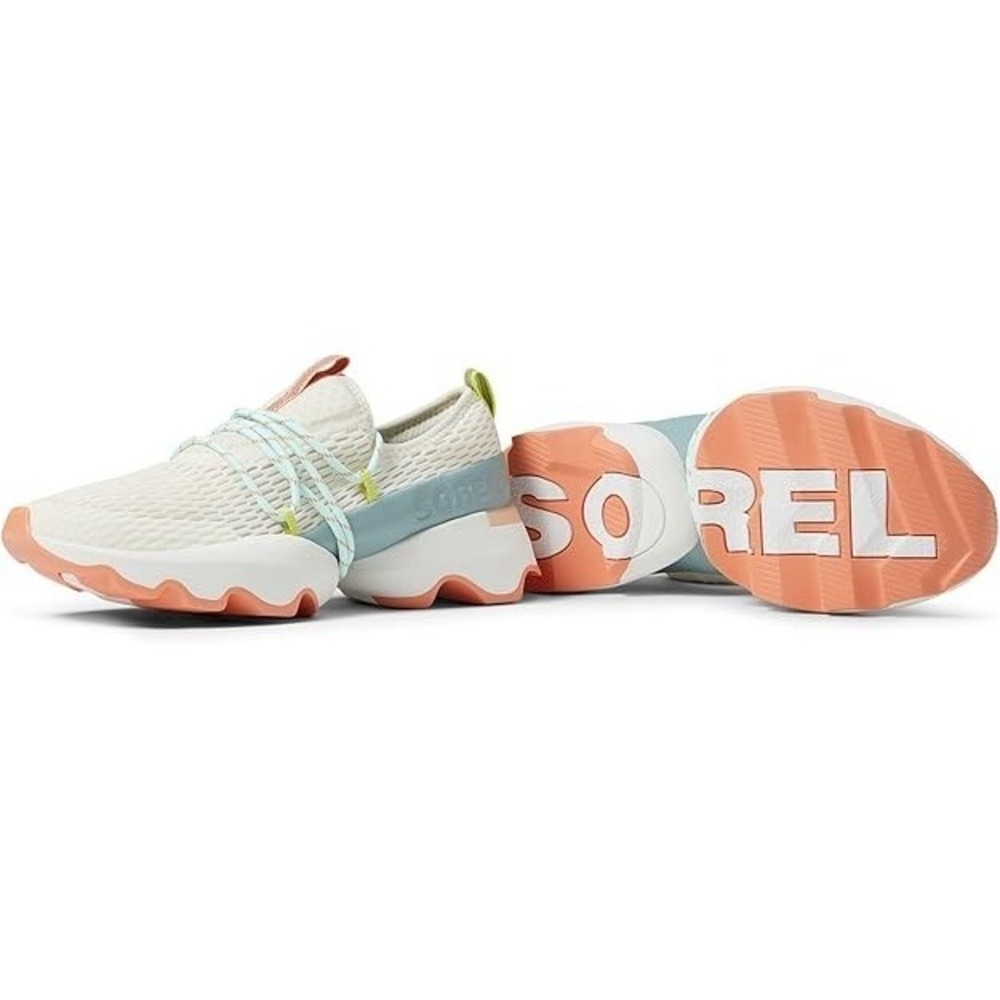 SOREL® (Women's 9 B) Kinetic Impact™ Lace Sneaker in Chalk/Paradiso Peach - Picture 2 of 5